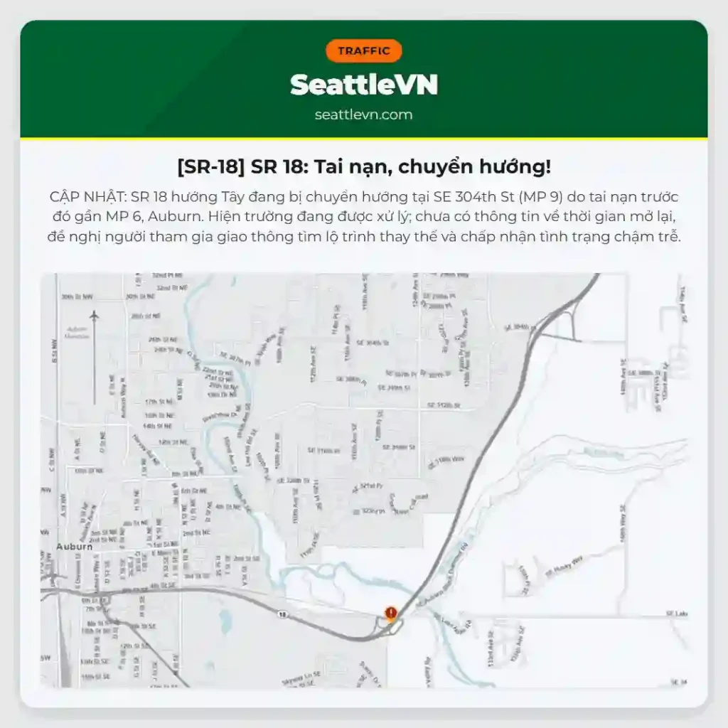 [SR-18] SR 18: Tai nạn, chuyển hướng!