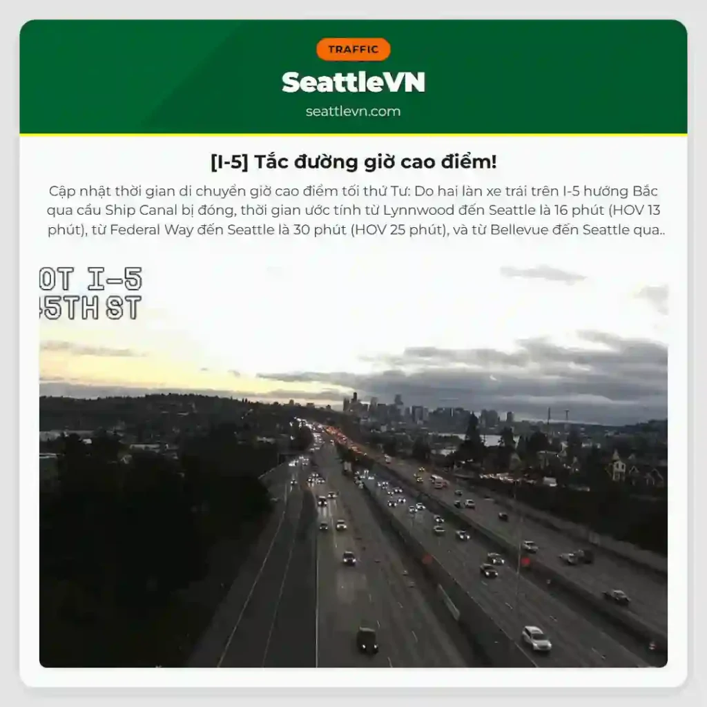 [I-5] Tắc đường giờ cao điểm!