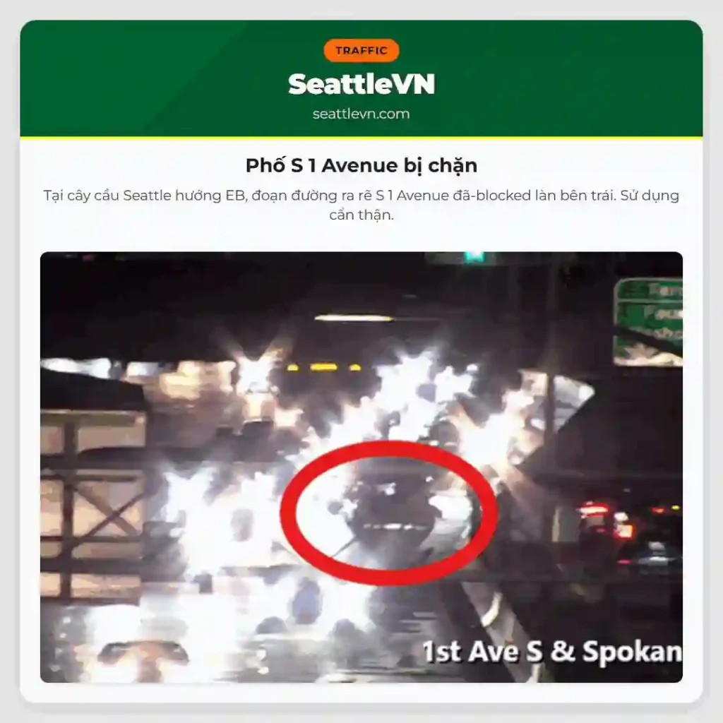 Phố S 1 Avenue bị chặn