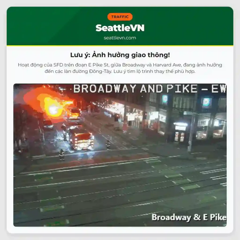 Lưu ý: Ảnh hưởng giao thông!