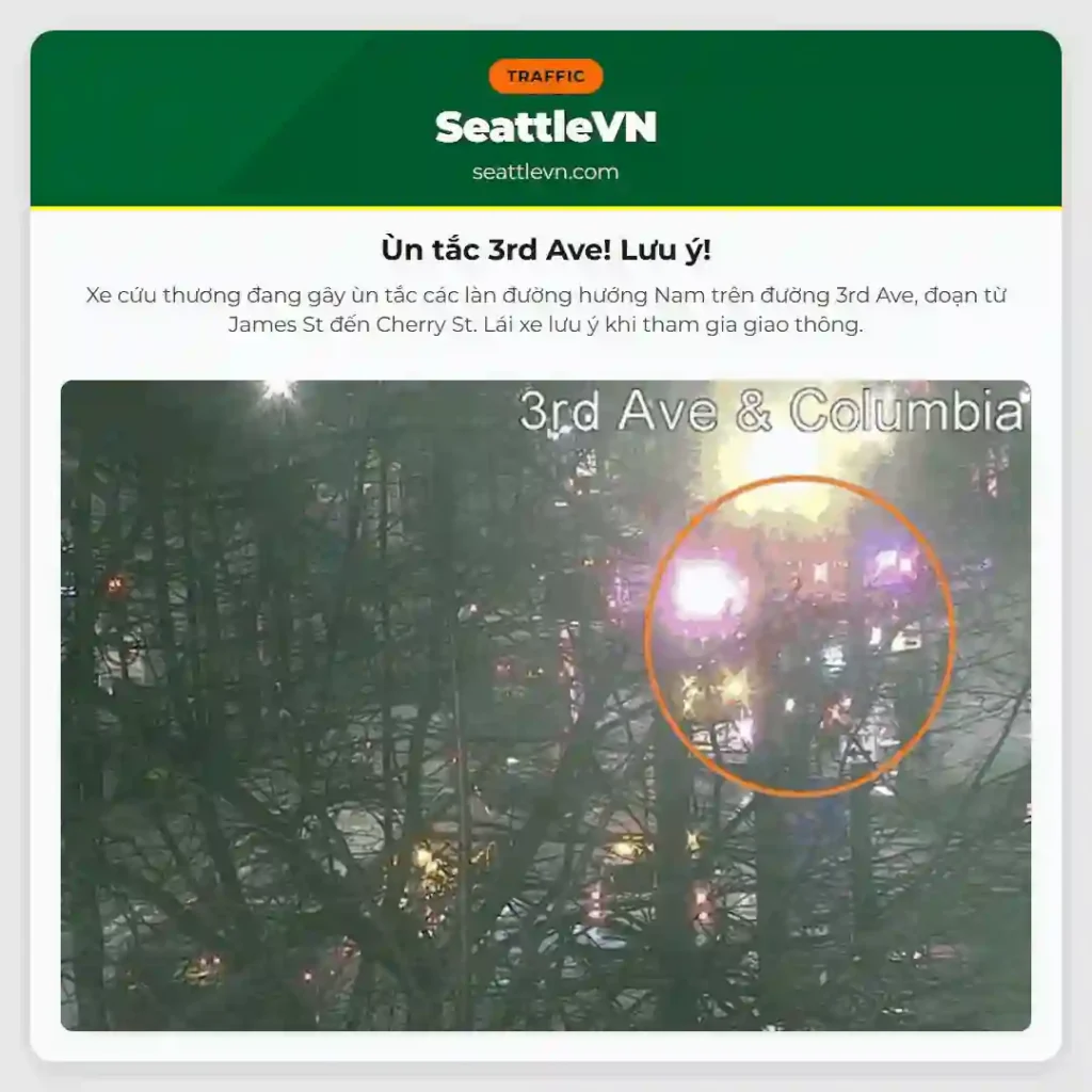 Ùn tắc 3rd Ave! Lưu ý!