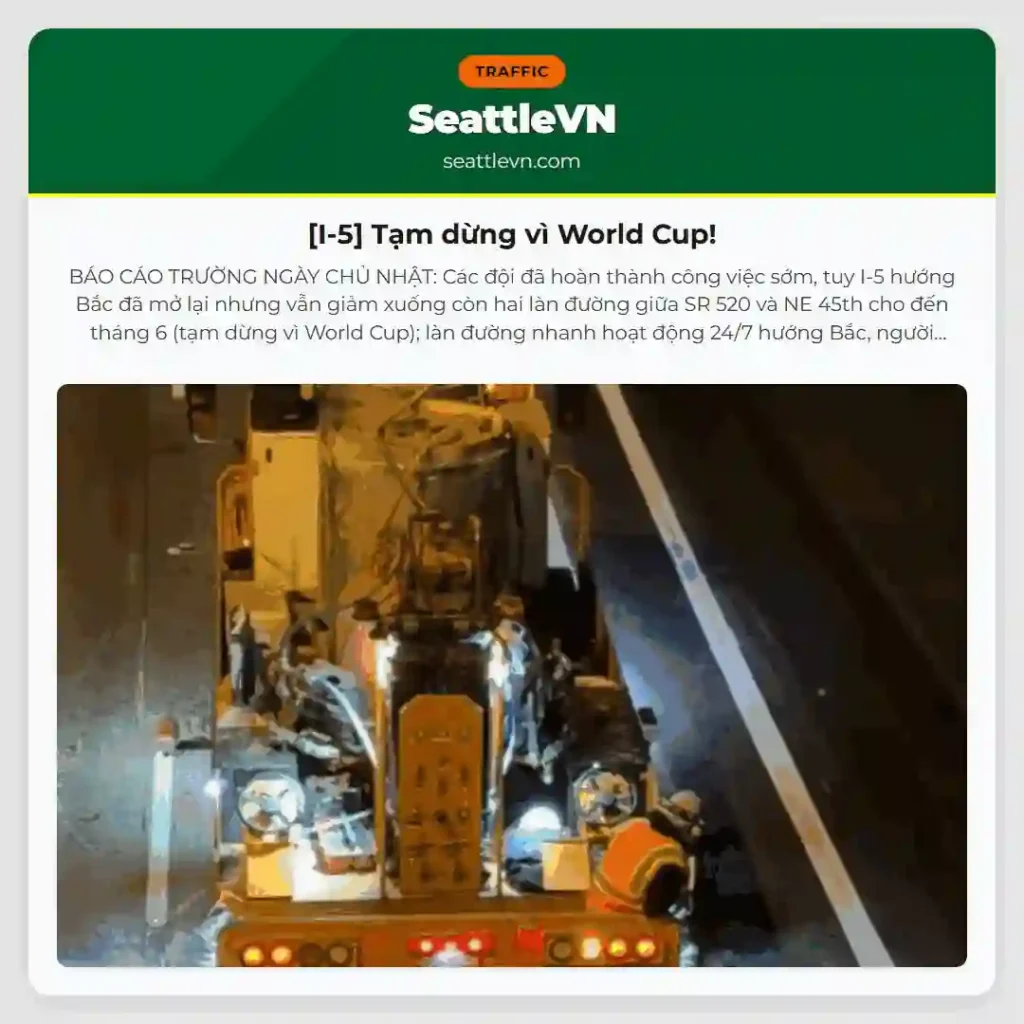 [I-5] Tạm dừng vì World Cup!