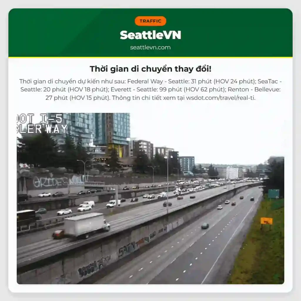 Thời gian di chuyển thay đổi!