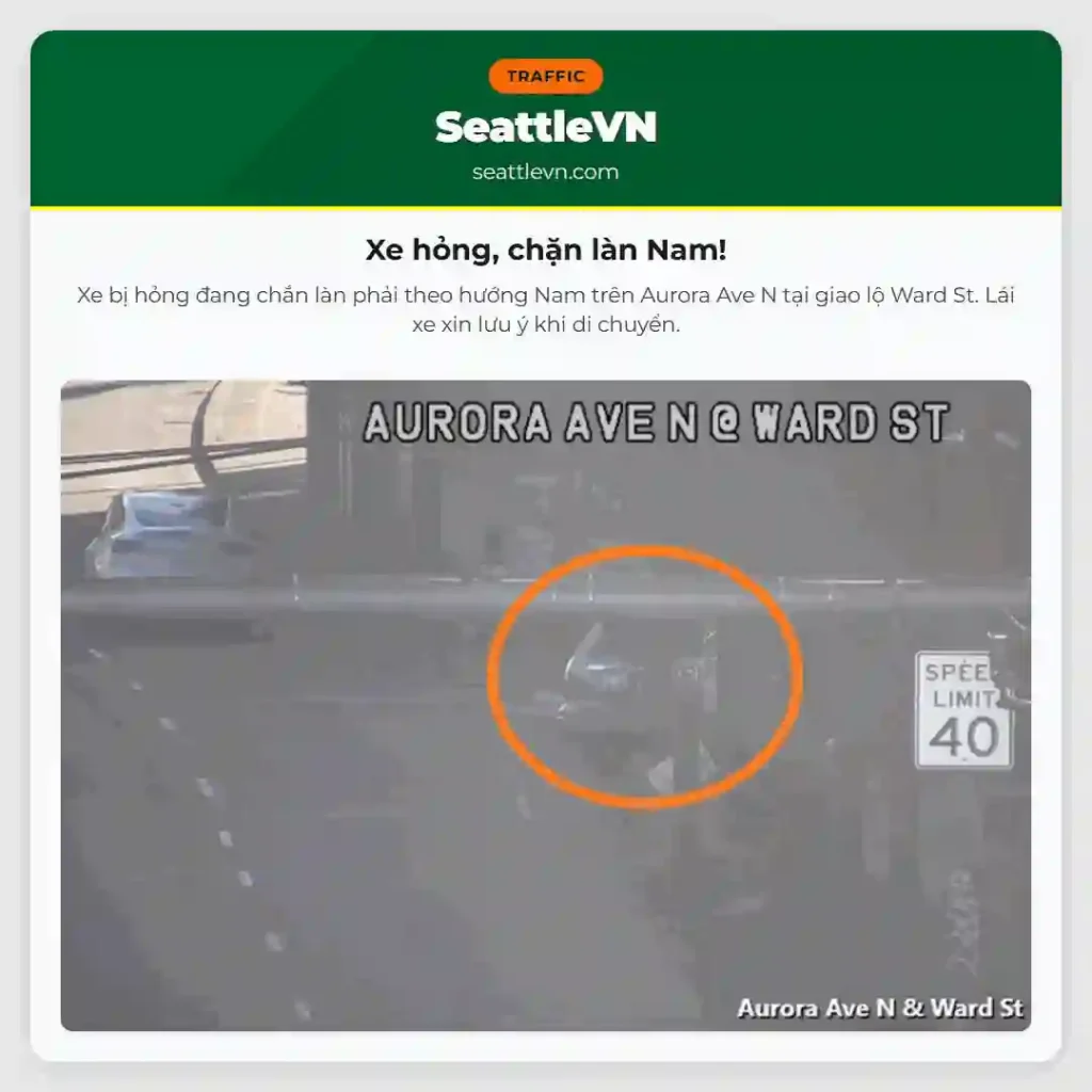 Xe hỏng, chặn làn Nam!