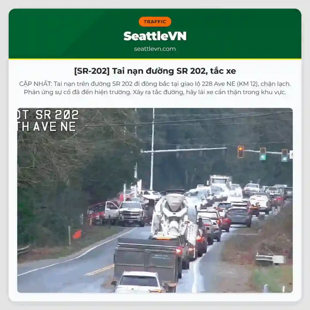 [SR-202] Tai nạn đường SR 202, tắc xe