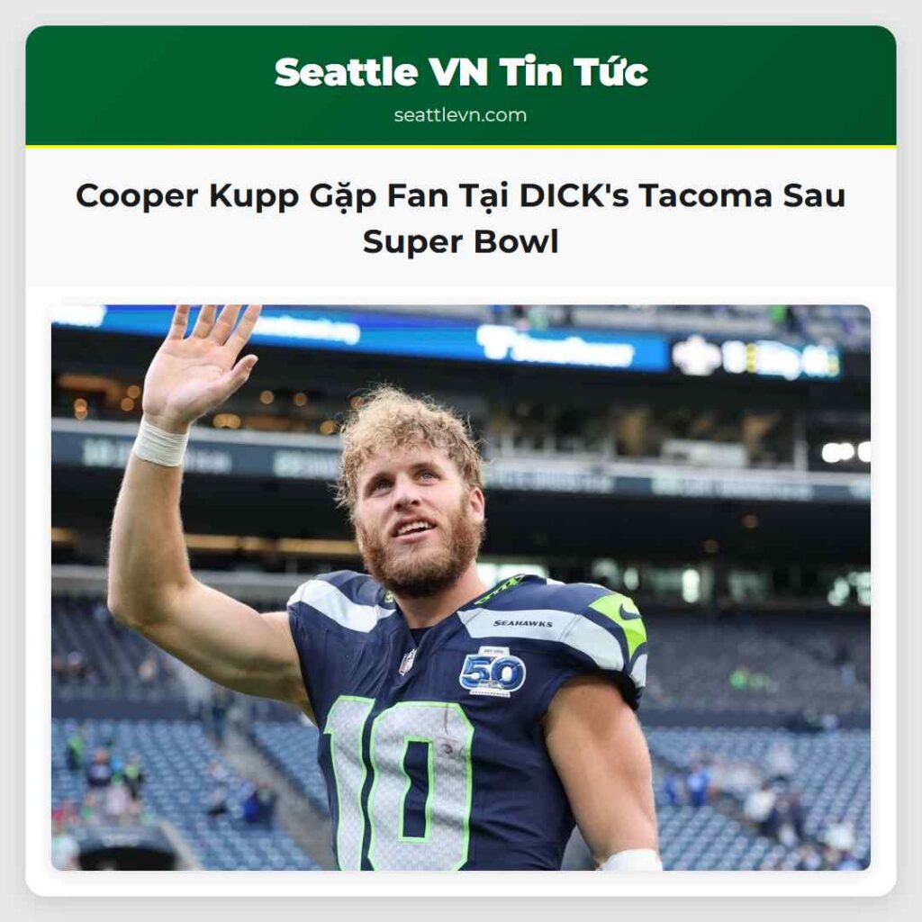 Cooper Kupp Gặp Fan Tại DICK's Tacoma Sau Super