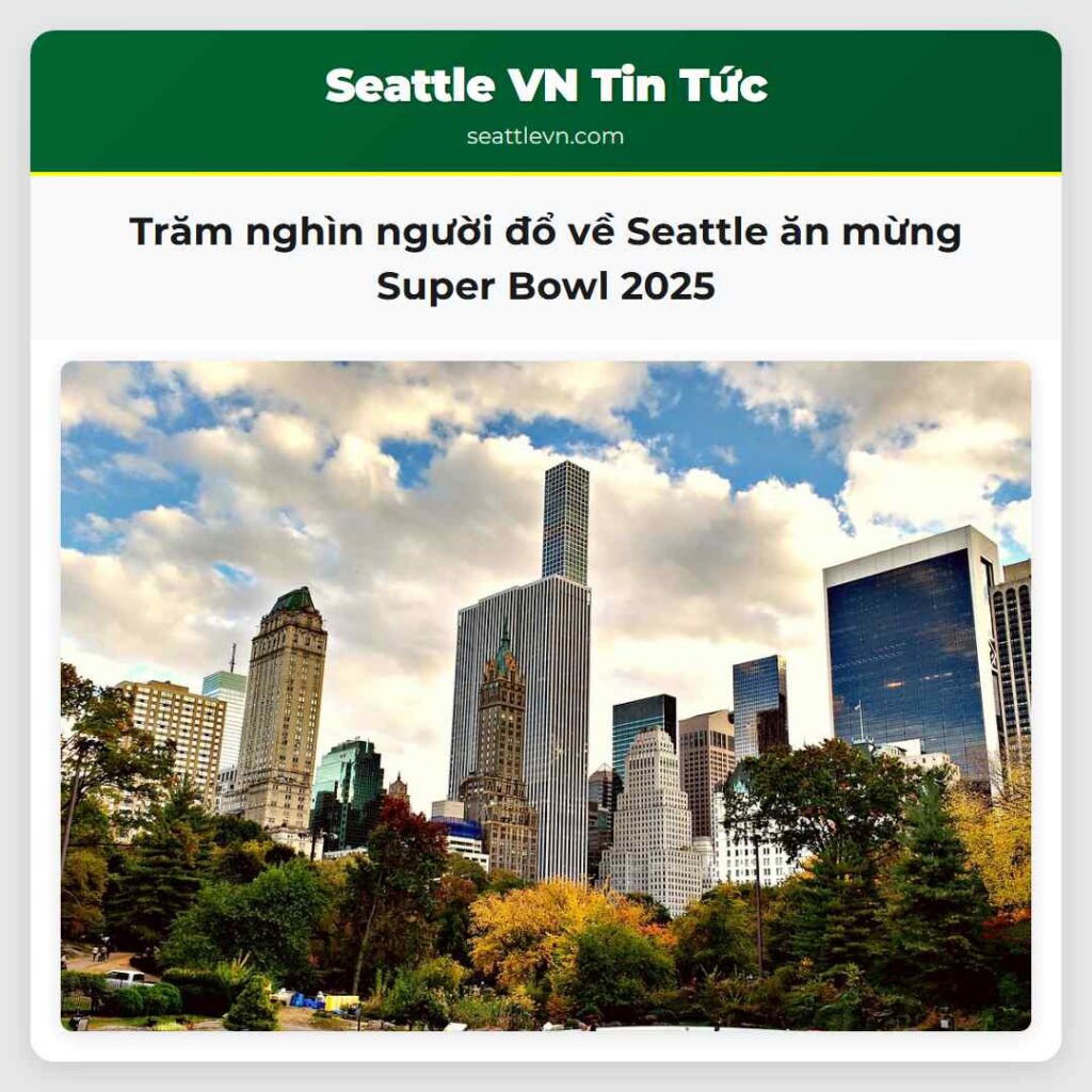 Trăm nghìn người đổ về Seattle ăn mừng Super Bowl