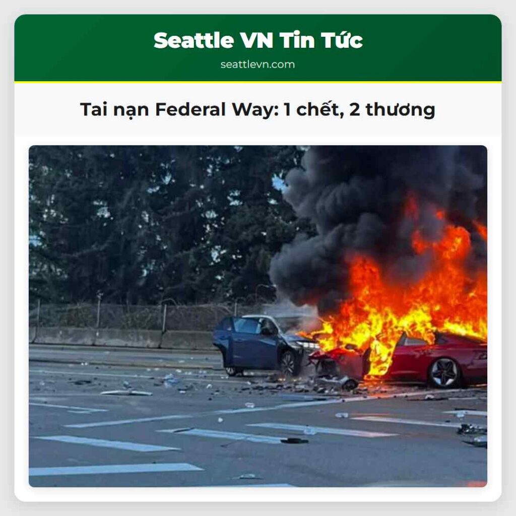 Tai nạn Federal Way: 1 chết, 2 thương
