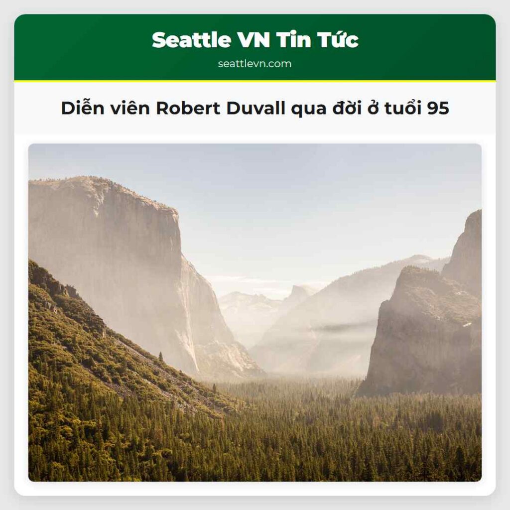 Diễn viên Robert Duvall qua đời ở tuổi 95