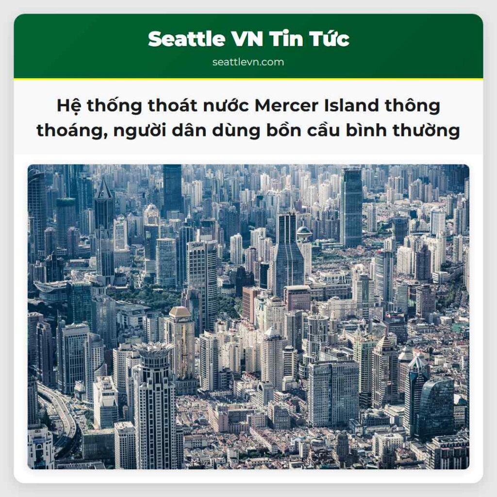 Hệ thống thoát nước Mercer Island thông thoáng,