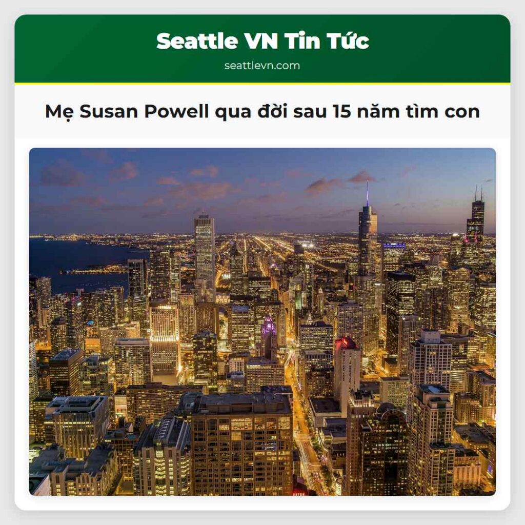 Mẹ Susan Powell qua đời sau 15 năm tìm con