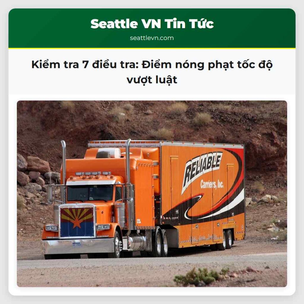 Kiểm tra 7 điều tra: Điểm nóng phạt tốc độ vượt