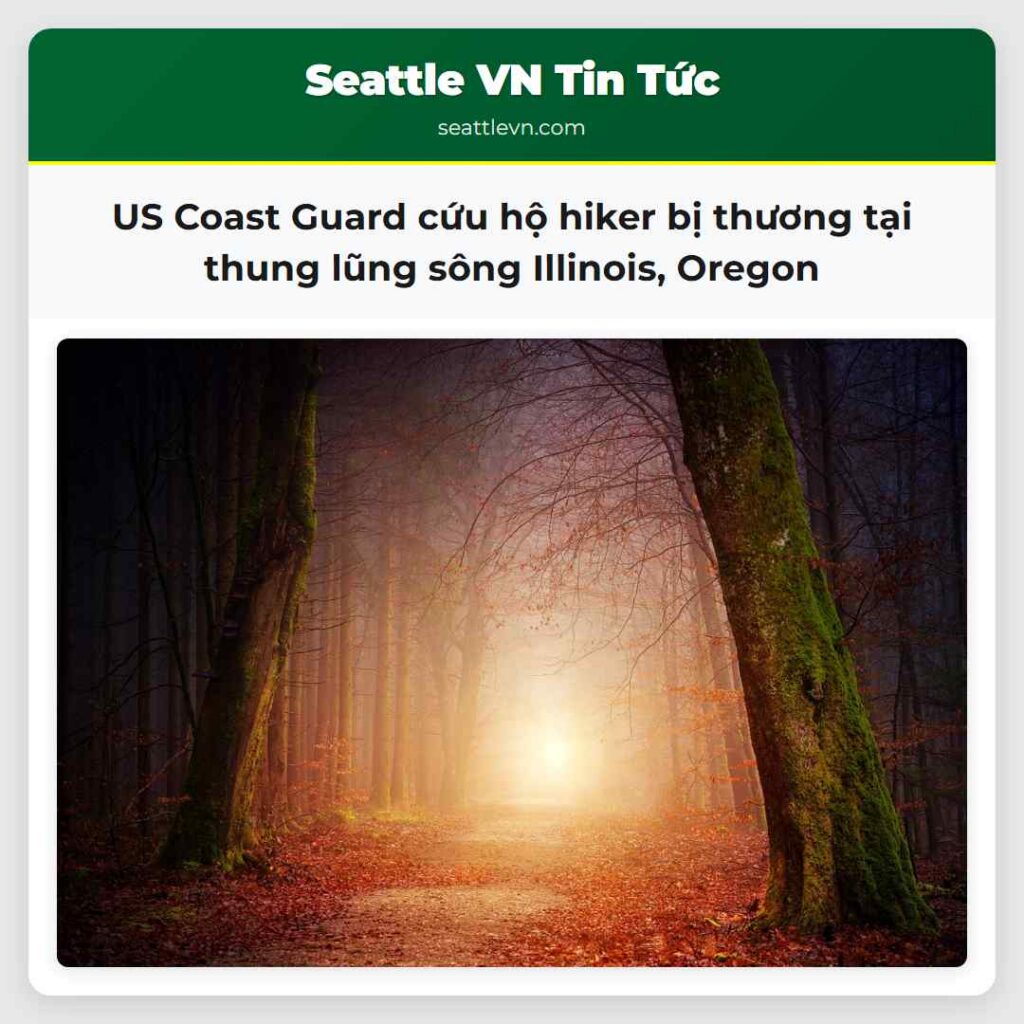 US Coast Guard cứu hộ hiker bị thương tại thung
