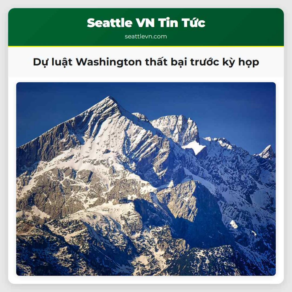 Dự luật Washington thất bại trước kỳ họp