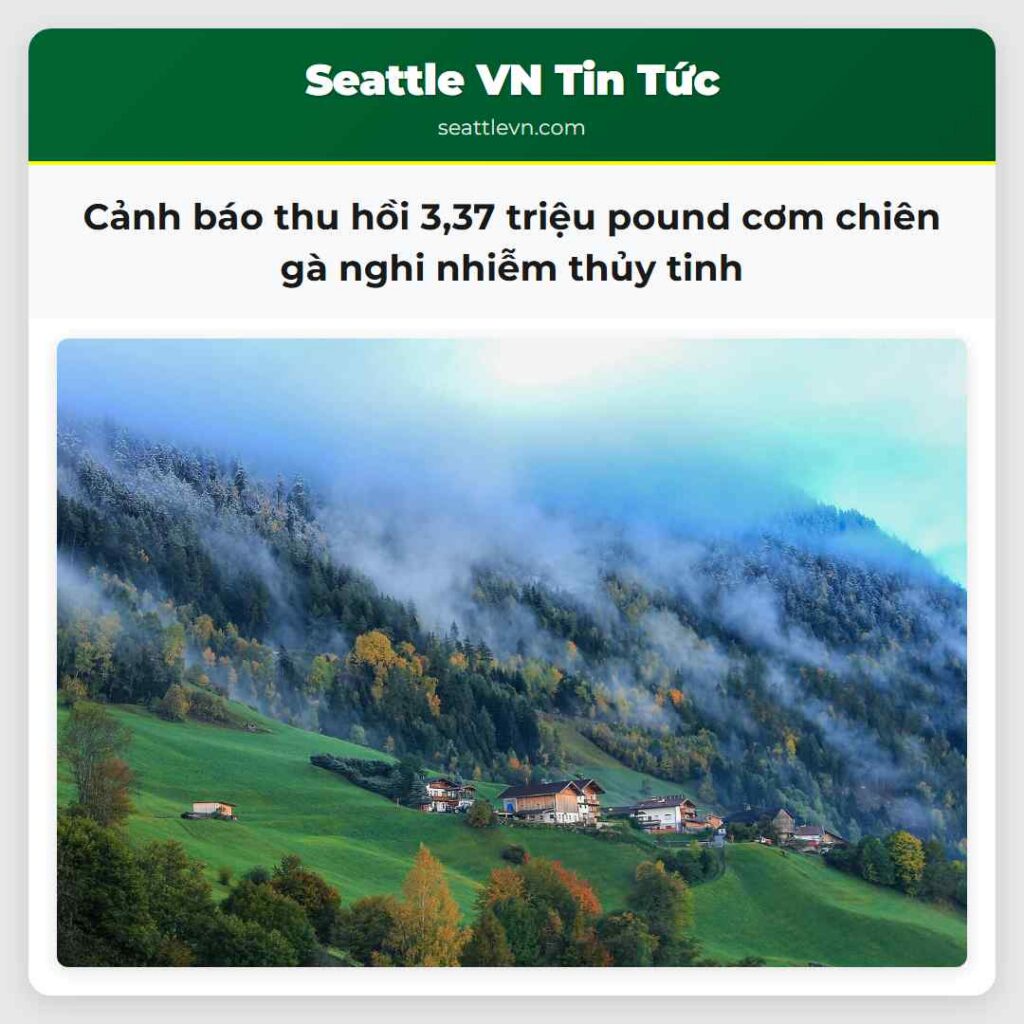 Cảnh báo thu hồi 3,37 triệu pound cơm chiên gà