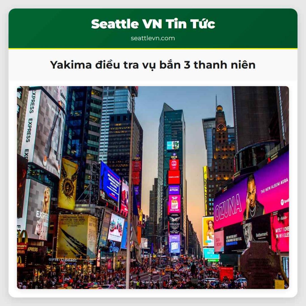 Yakima điều tra vụ bắn 3 thanh niên