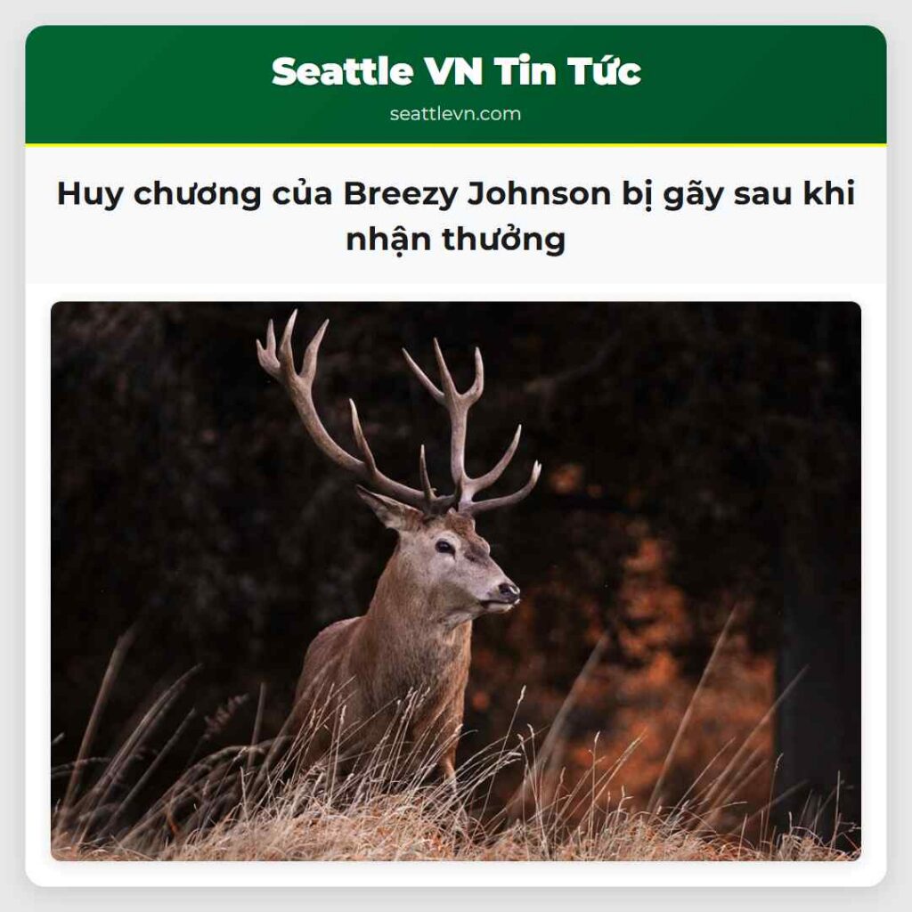 Huy chương của Breezy Johnson bị gãy sau khi nhận