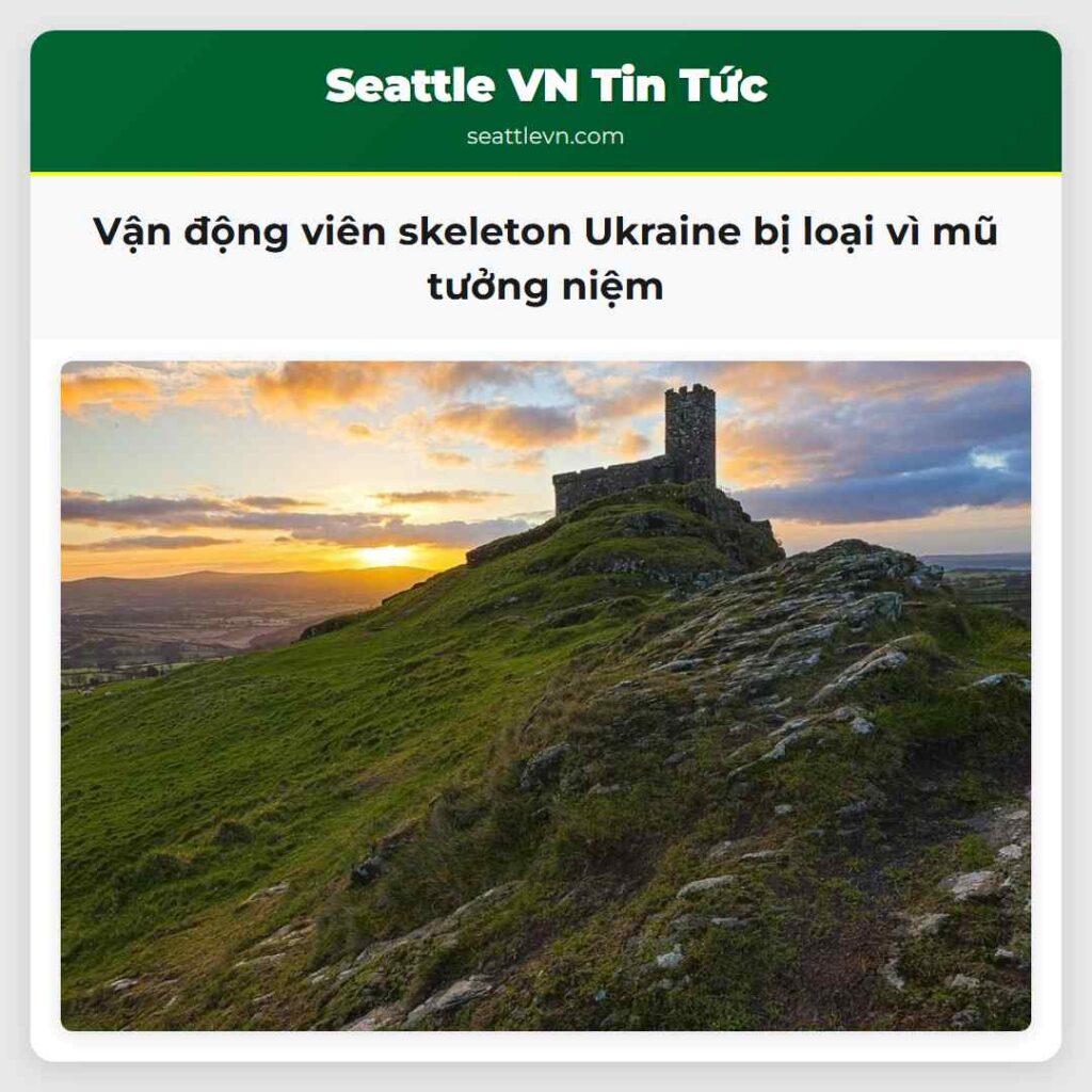 Vận động viên skeleton Ukraine bị loại vì mũ