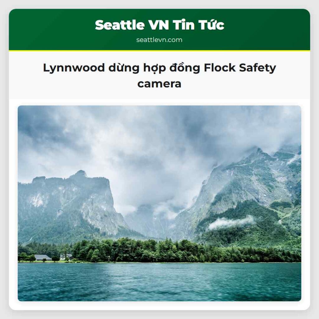 Lynnwood dừng hợp đồng Flock Safety camera