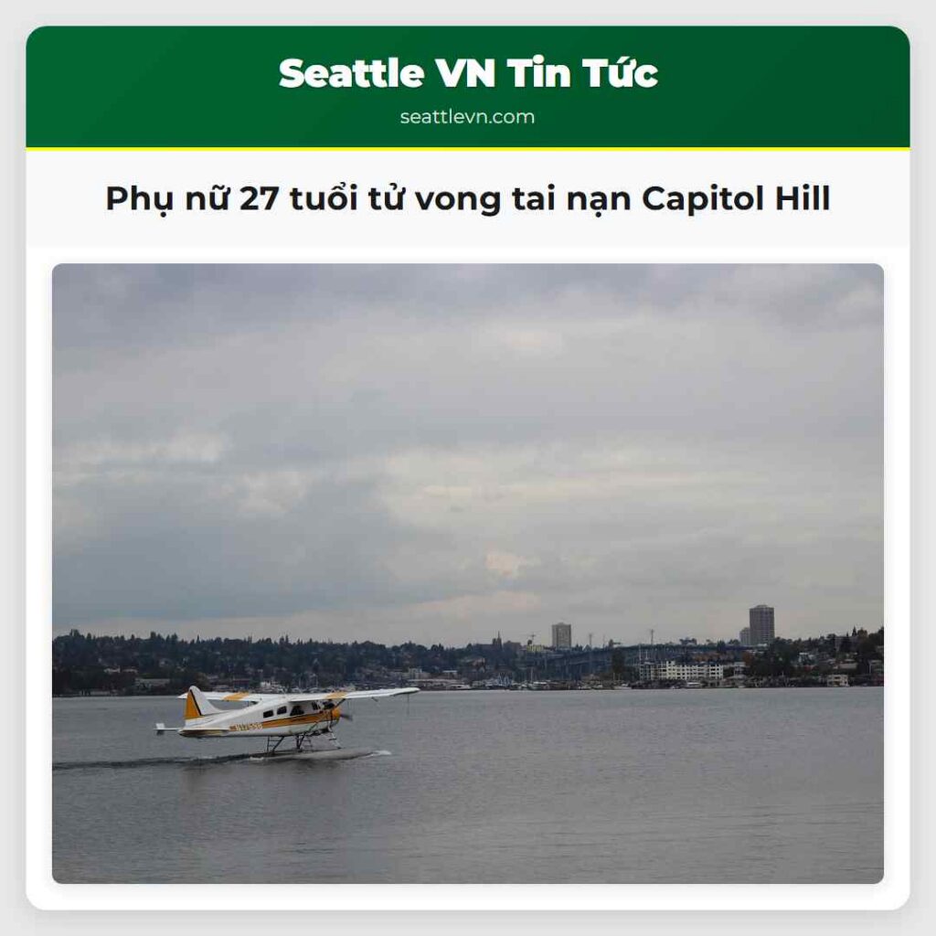 Phụ nữ 27 tuổi tử vong tai nạn Capitol Hill