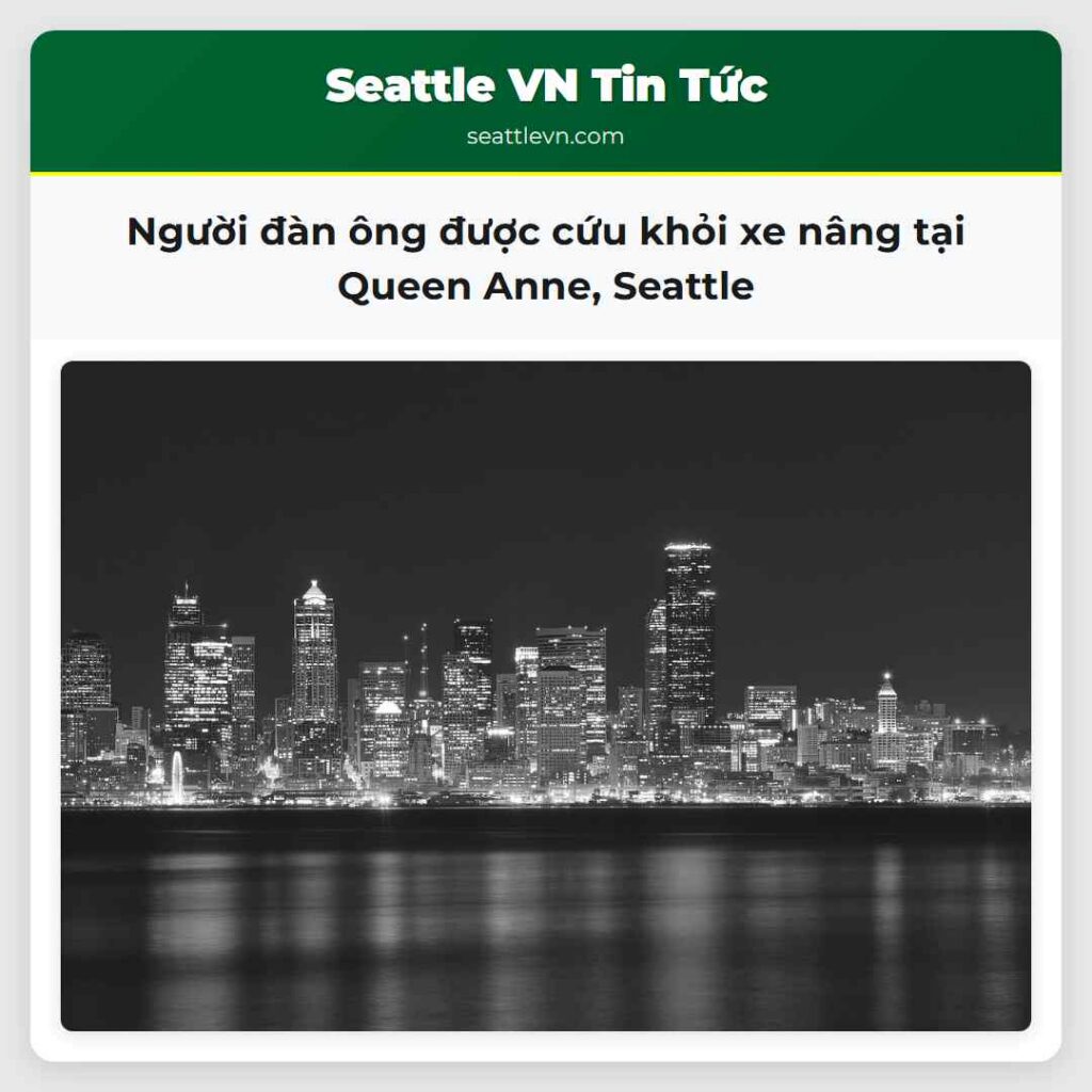 Người đàn ông được cứu khỏi xe nâng tại Queen