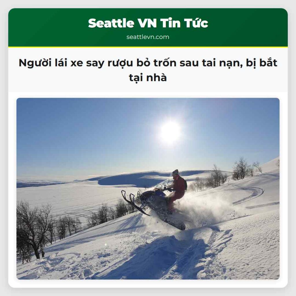 Người lái xe say rượu bỏ trốn sau tai nạn, bị bắt