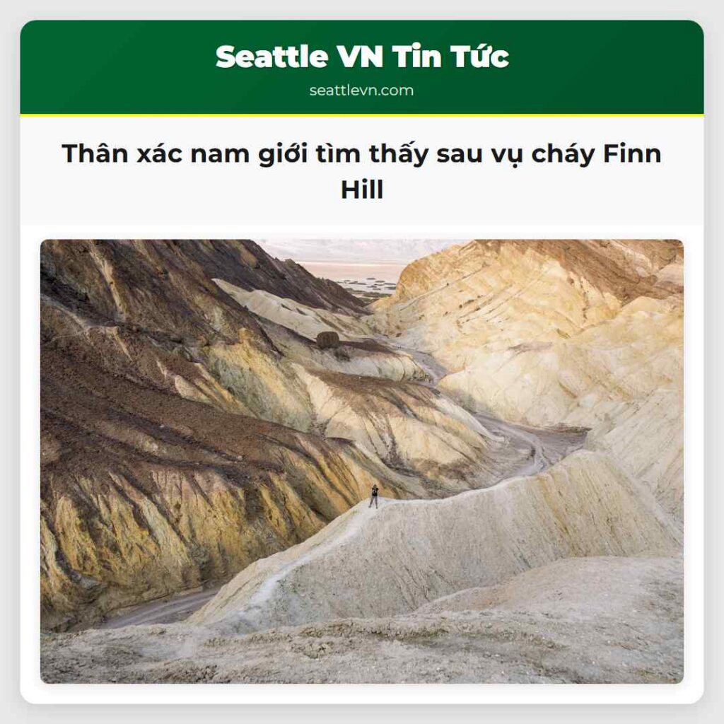 Thân xác nam giới tìm thấy sau vụ cháy Finn Hill