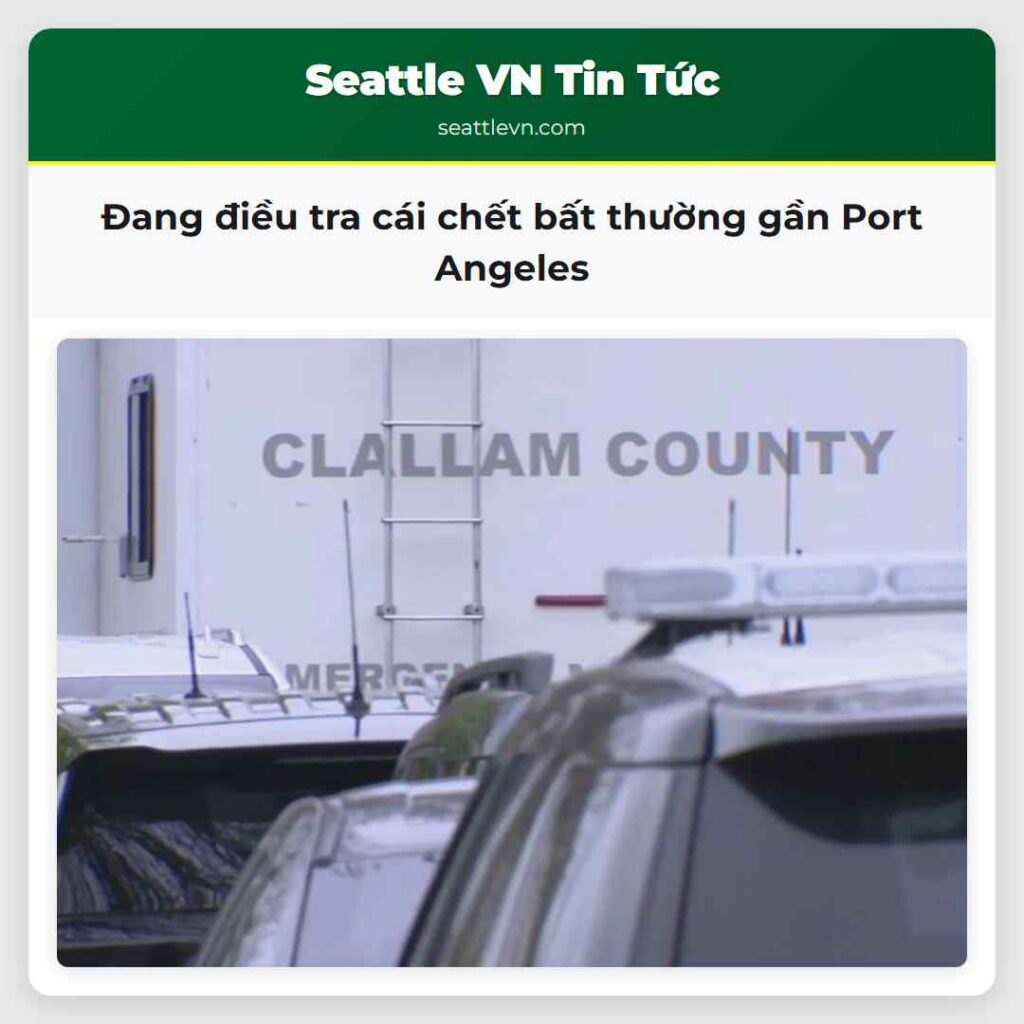 Đang điều tra cái chết bất thường gần Port Angeles