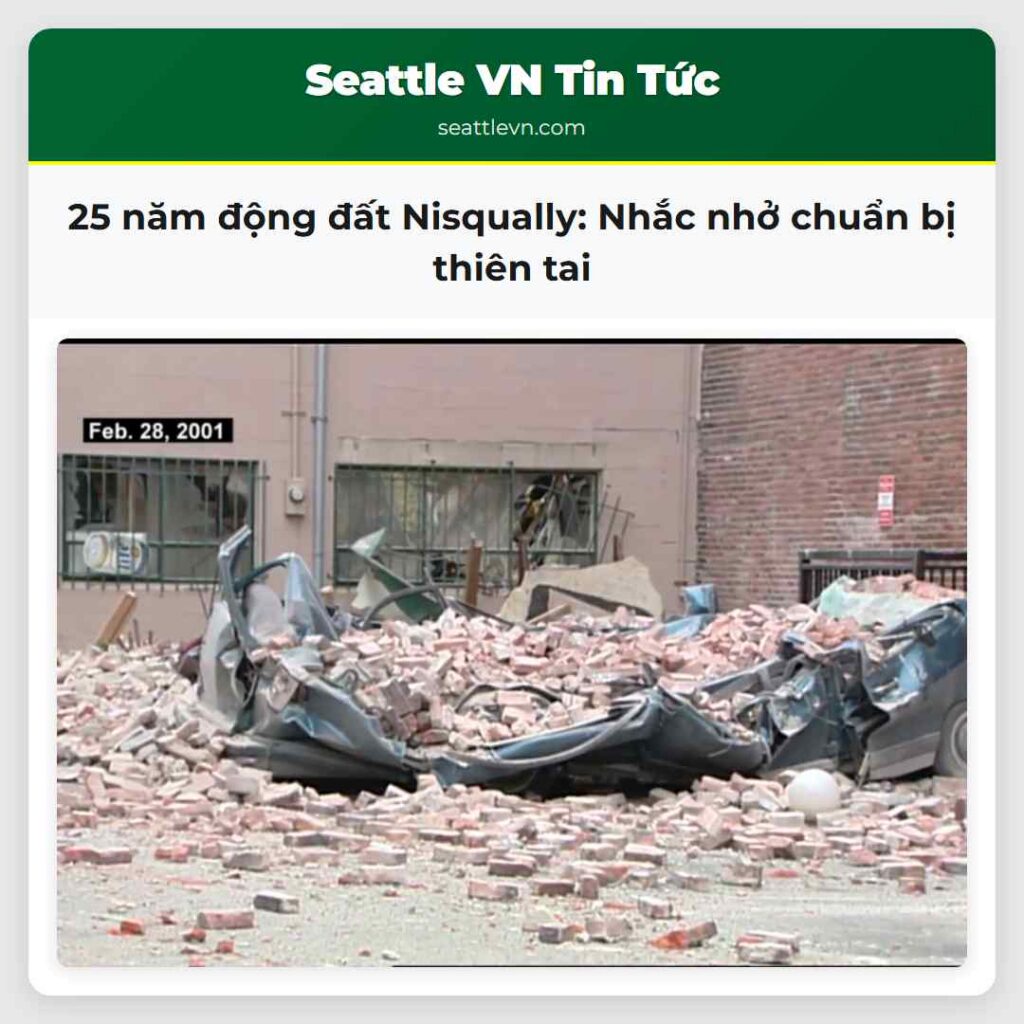 25 năm động đất Nisqually: Nhắc nhở chuẩn bị