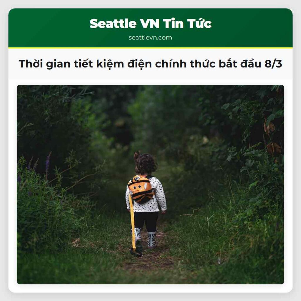 Thời gian tiết kiệm điện chính thức bắt đầu 8/3