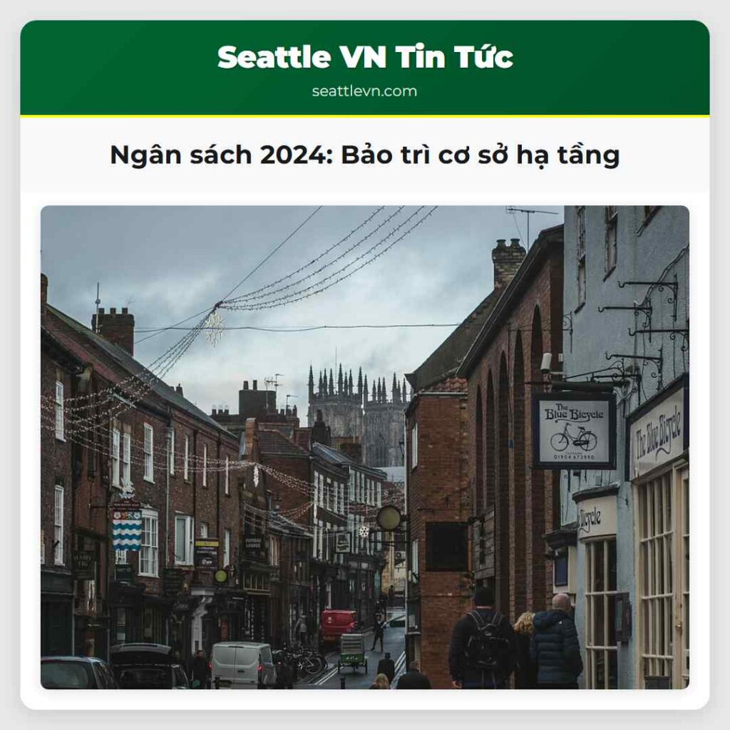 Ngân sách 2024: Bảo trì cơ sở hạ tầng