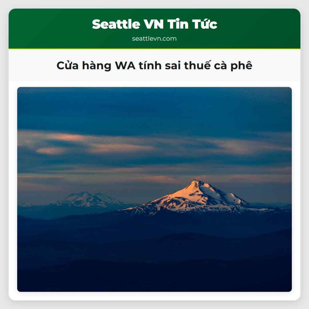 Cửa hàng WA tính sai thuế cà phê