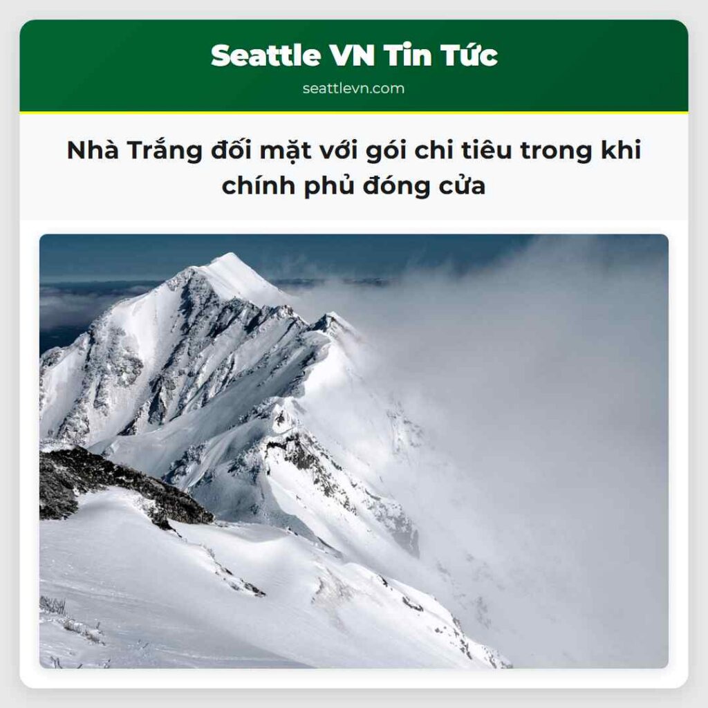 Nhà Trắng đối mặt với gói chi tiêu trong khi