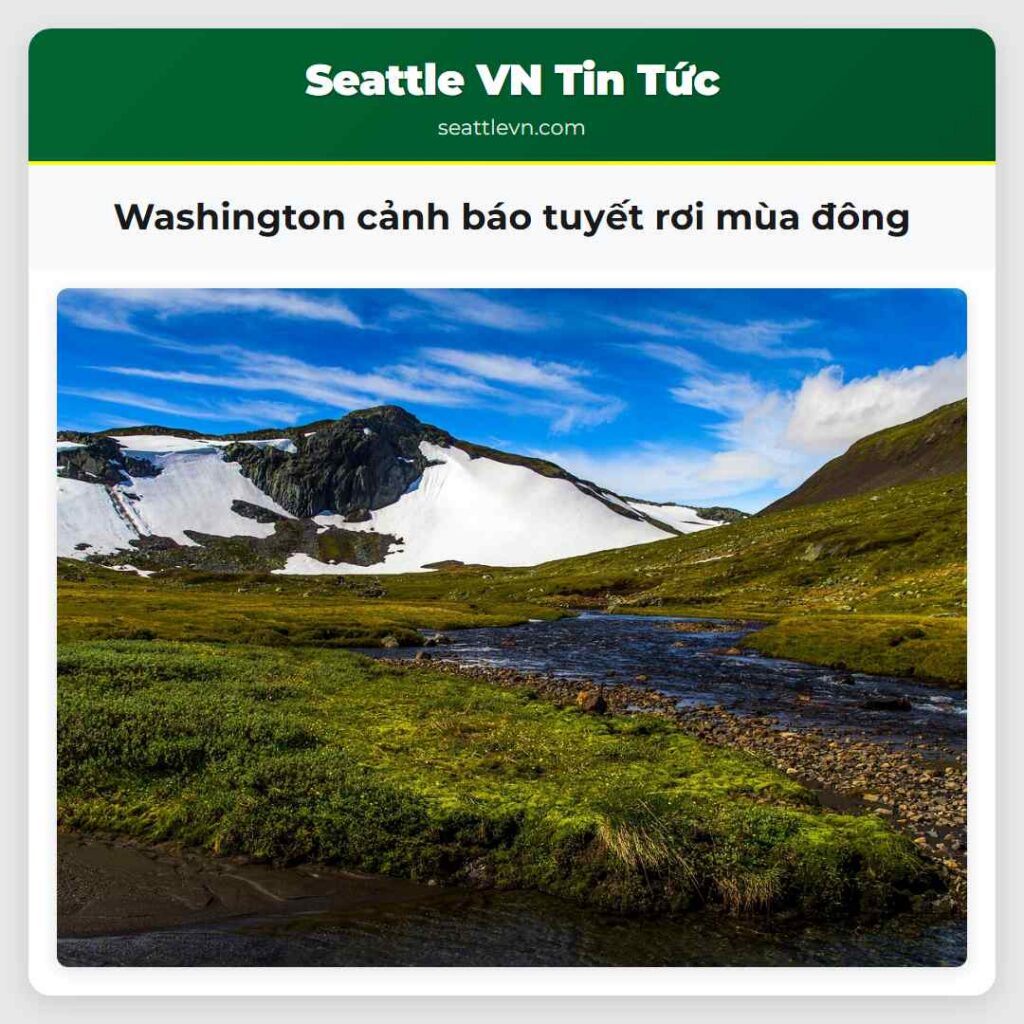 Washington cảnh báo tuyết rơi mùa đông