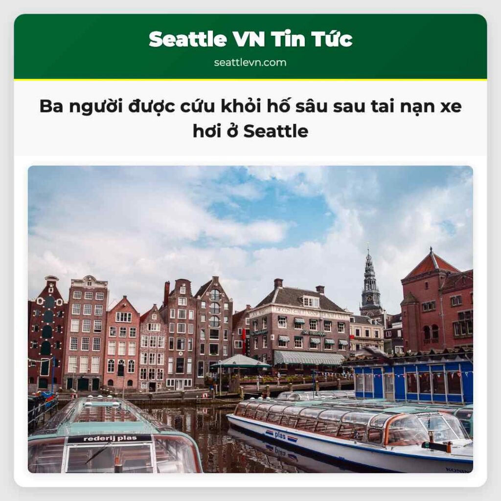 Ba người được cứu khỏi hố sâu sau tai nạn xe hơi