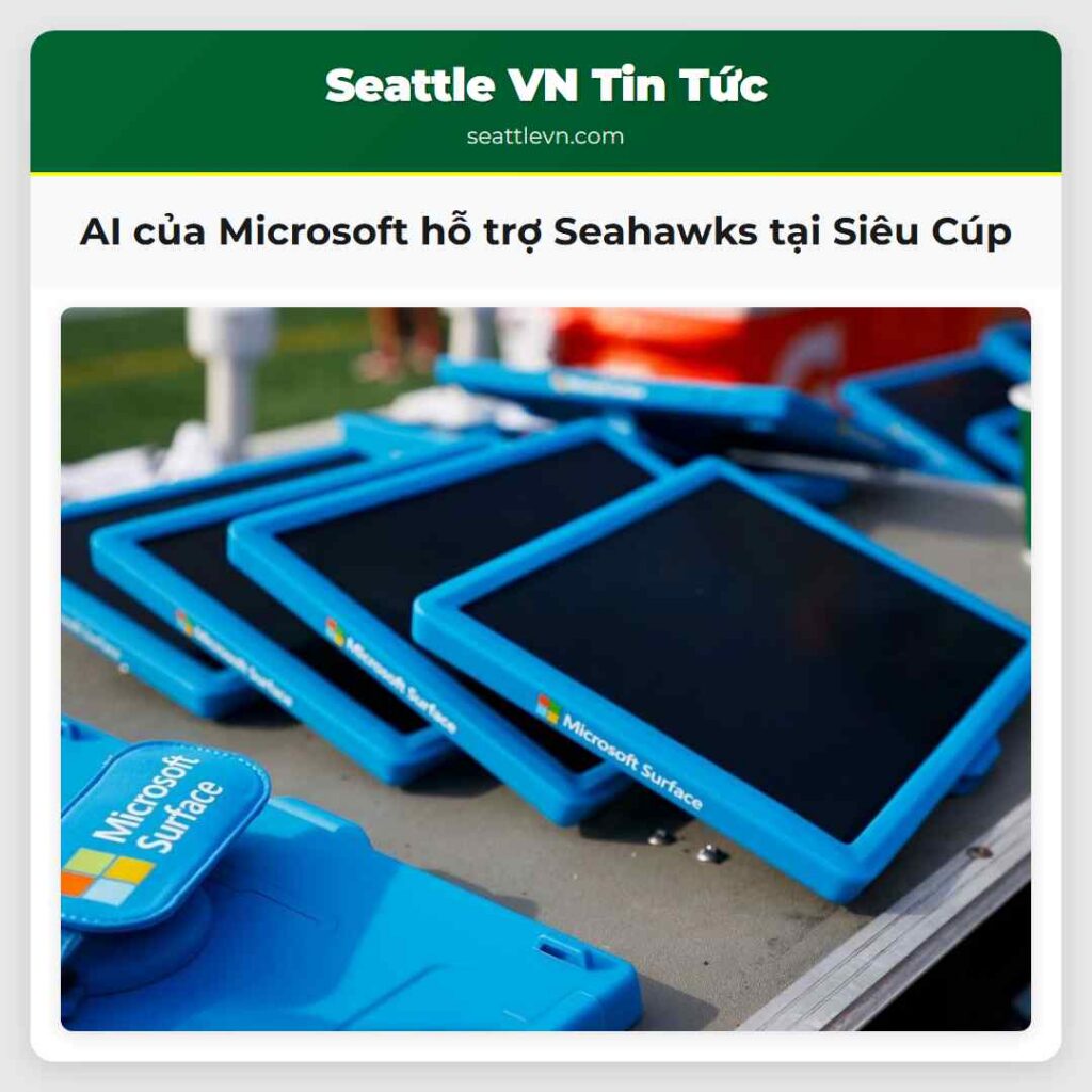 AI của Microsoft hỗ trợ Seahawks tại Siêu Cúp