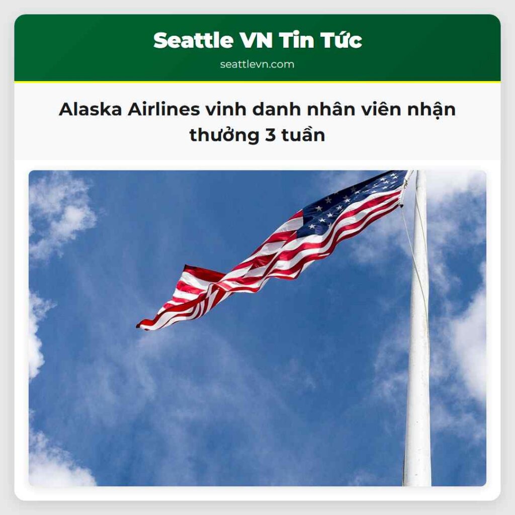 Alaska Airlines vinh danh nhân viên nhận thưởng 3