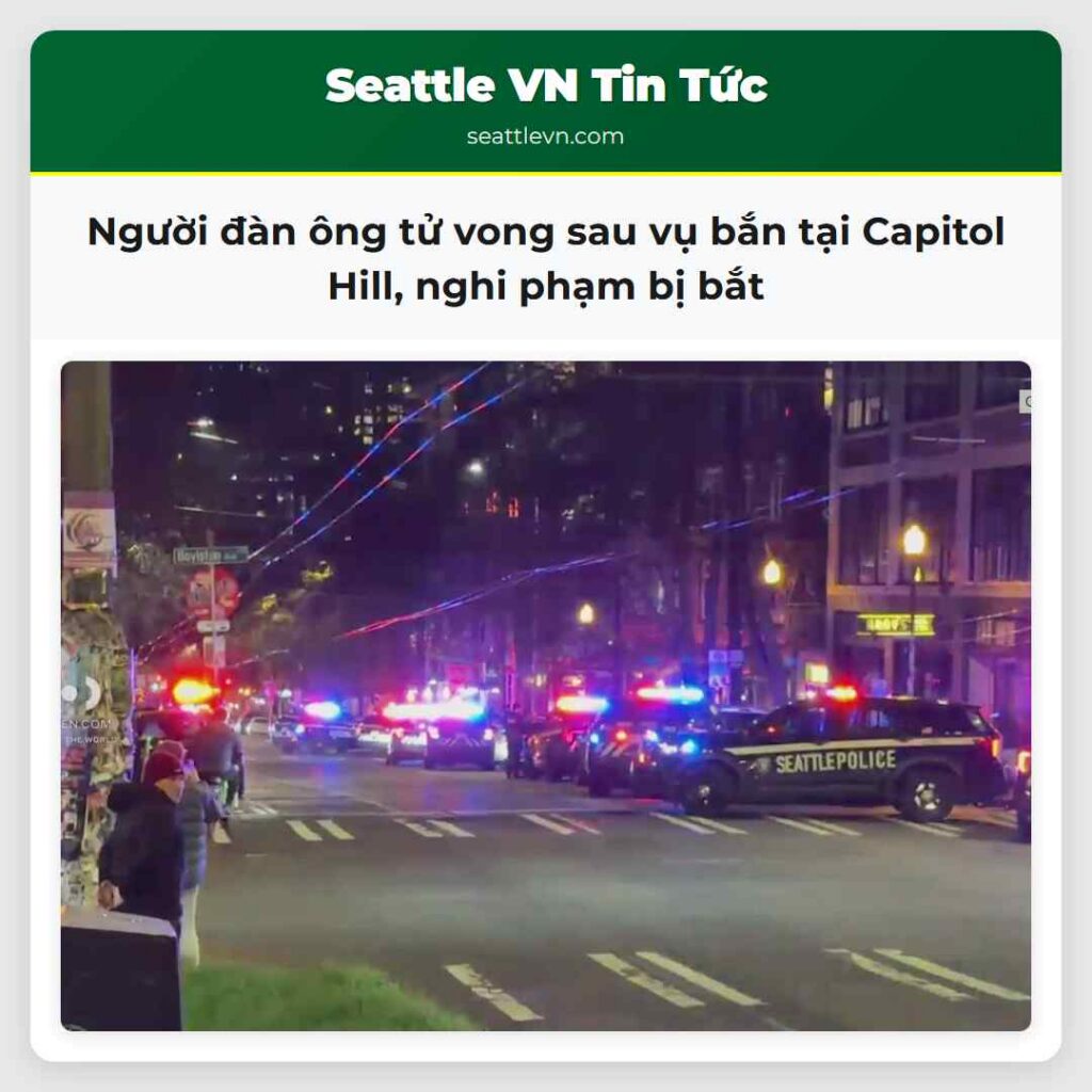 Người đàn ông tử vong sau vụ bắn tại Capitol