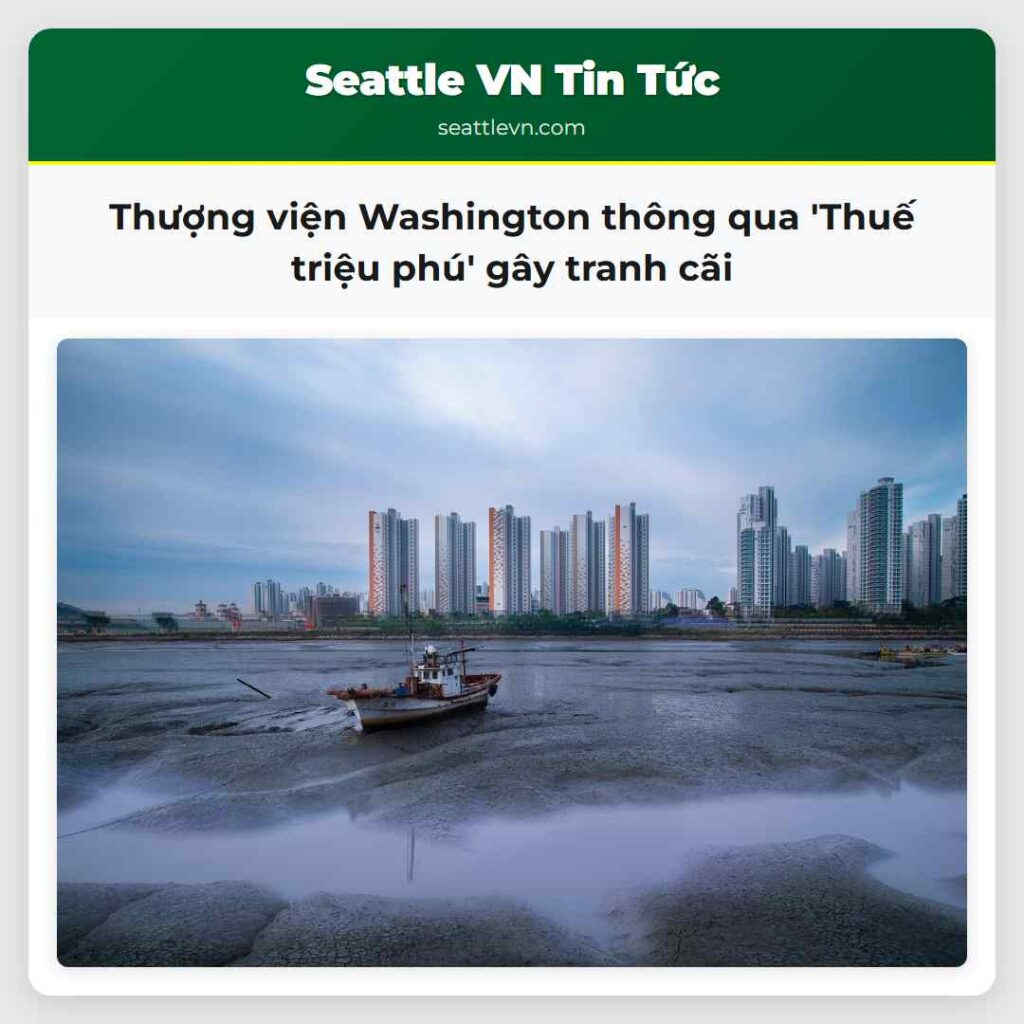Thượng viện Washington thông qua 'Thuế triệu phú'