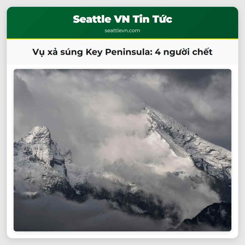 Vụ xả súng Key Peninsula: 4 người chết