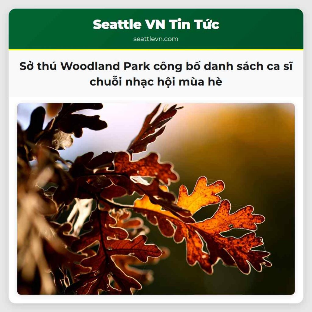 Sở thú Woodland Park công bố danh sách ca sĩ