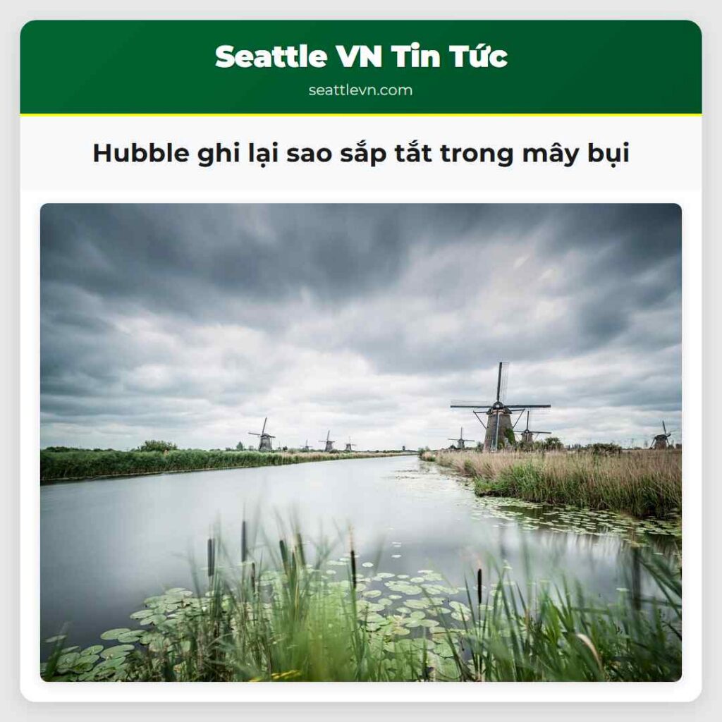 Hubble ghi lại sao sắp tắt trong mây bụi