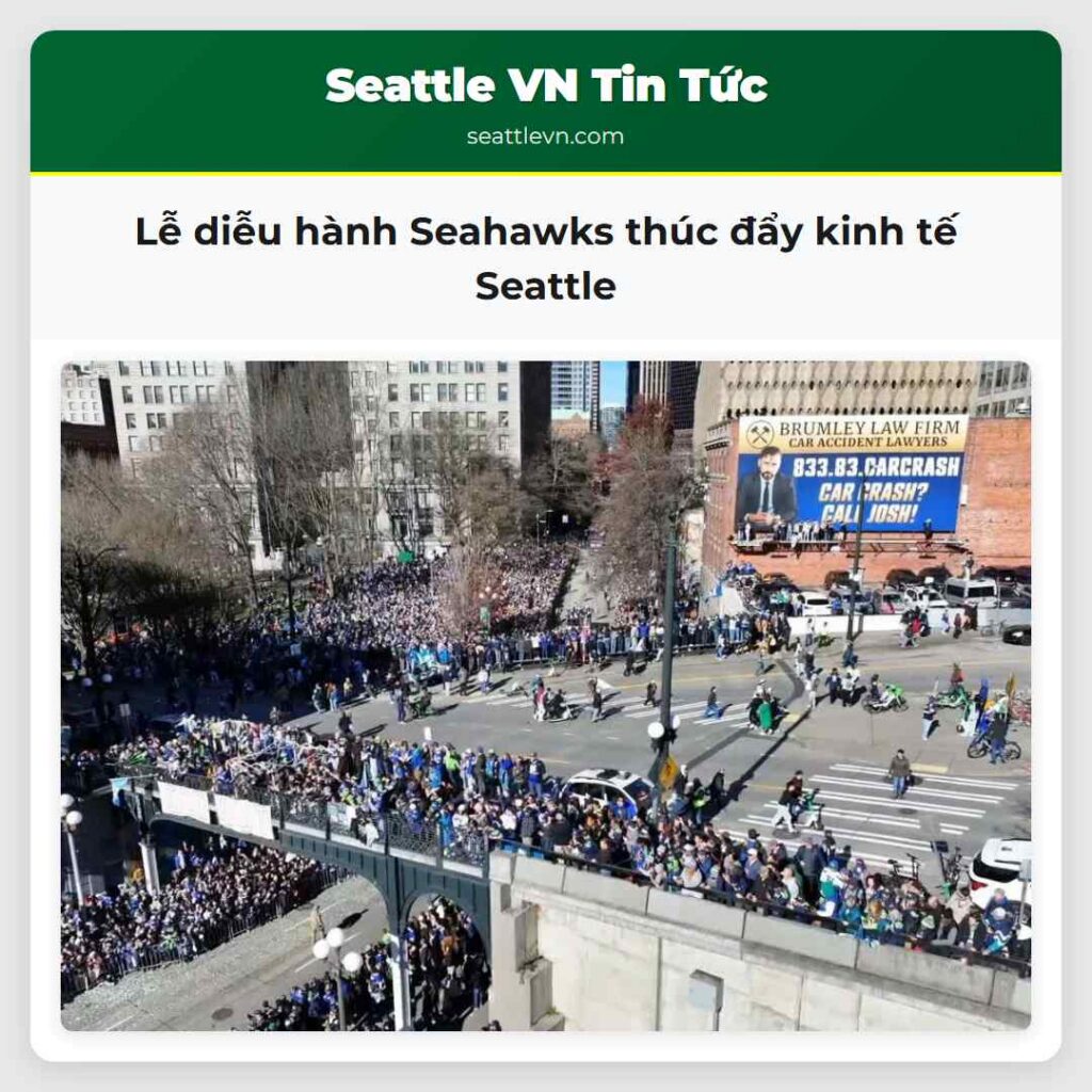 Lễ diễu hành Seahawks thúc đẩy kinh tế Seattle