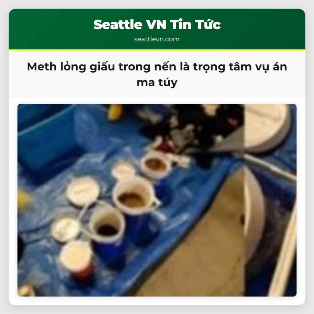 Meth lỏng giấu trong nến là trọng tâm vụ án ma túy