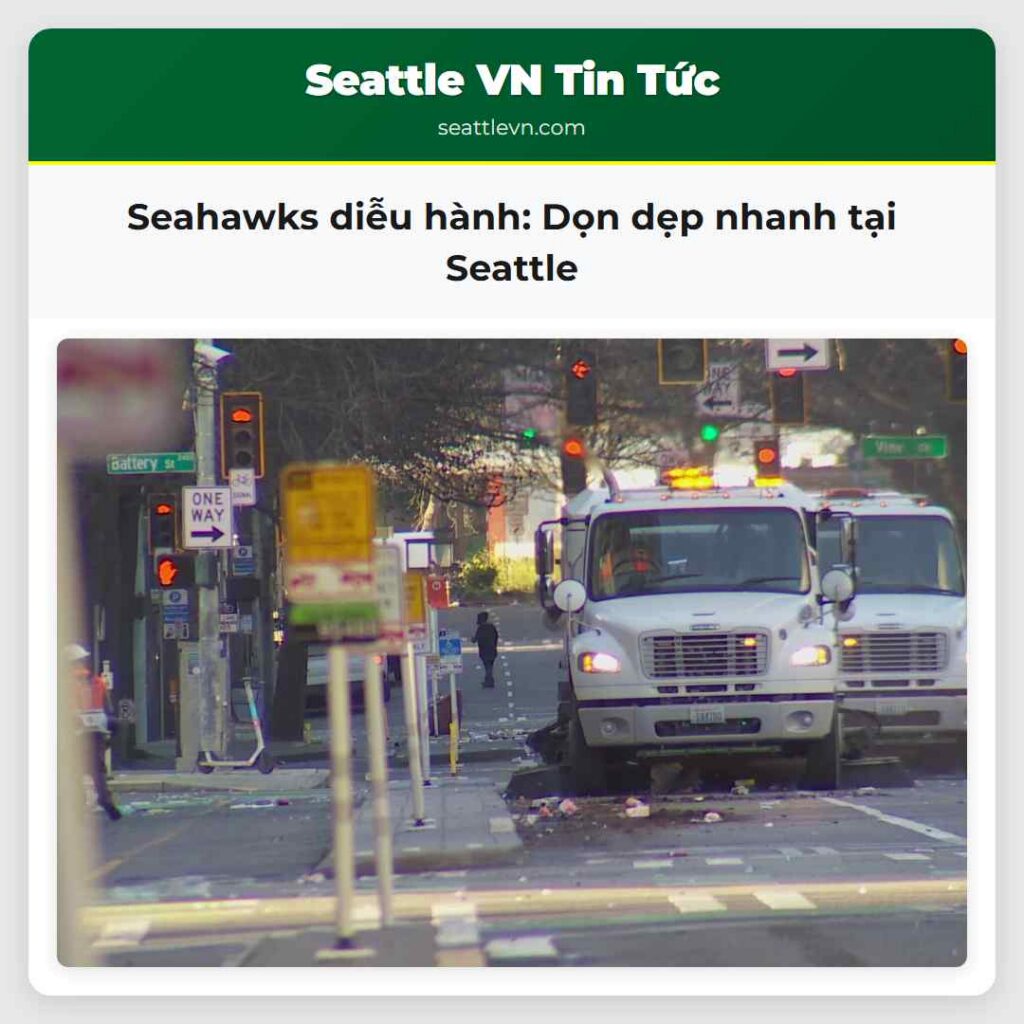 Seahawks diễu hành: Dọn dẹp nhanh tại Seattle