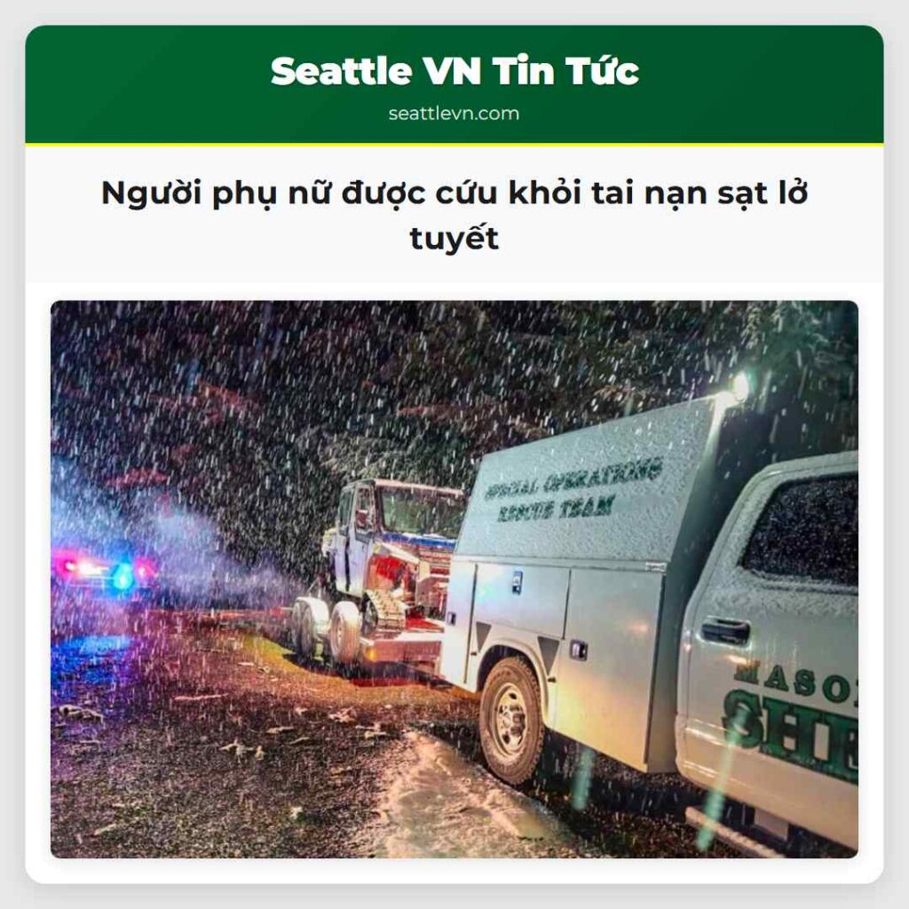 Người phụ nữ được cứu khỏi tai nạn sạt lở tuyết