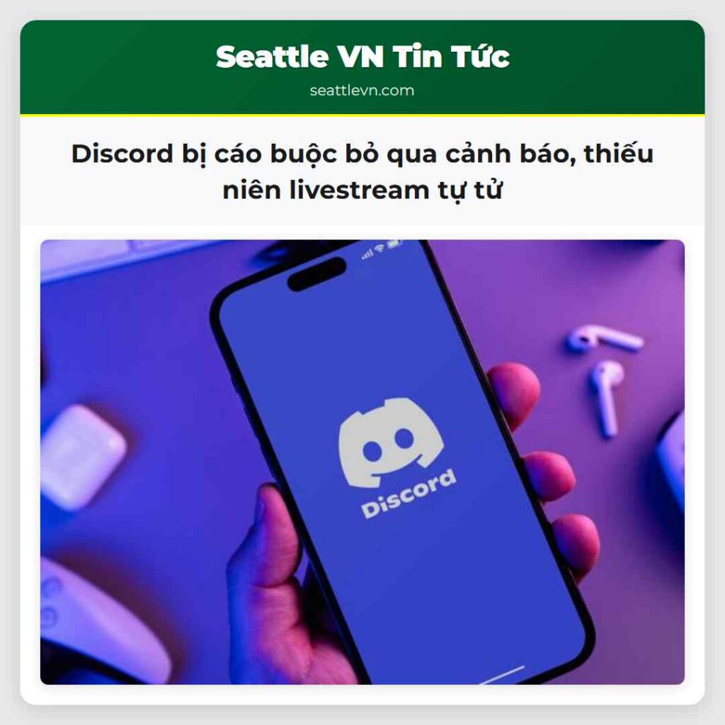 Discord bị cáo buộc bỏ qua cảnh báo, thiếu niên