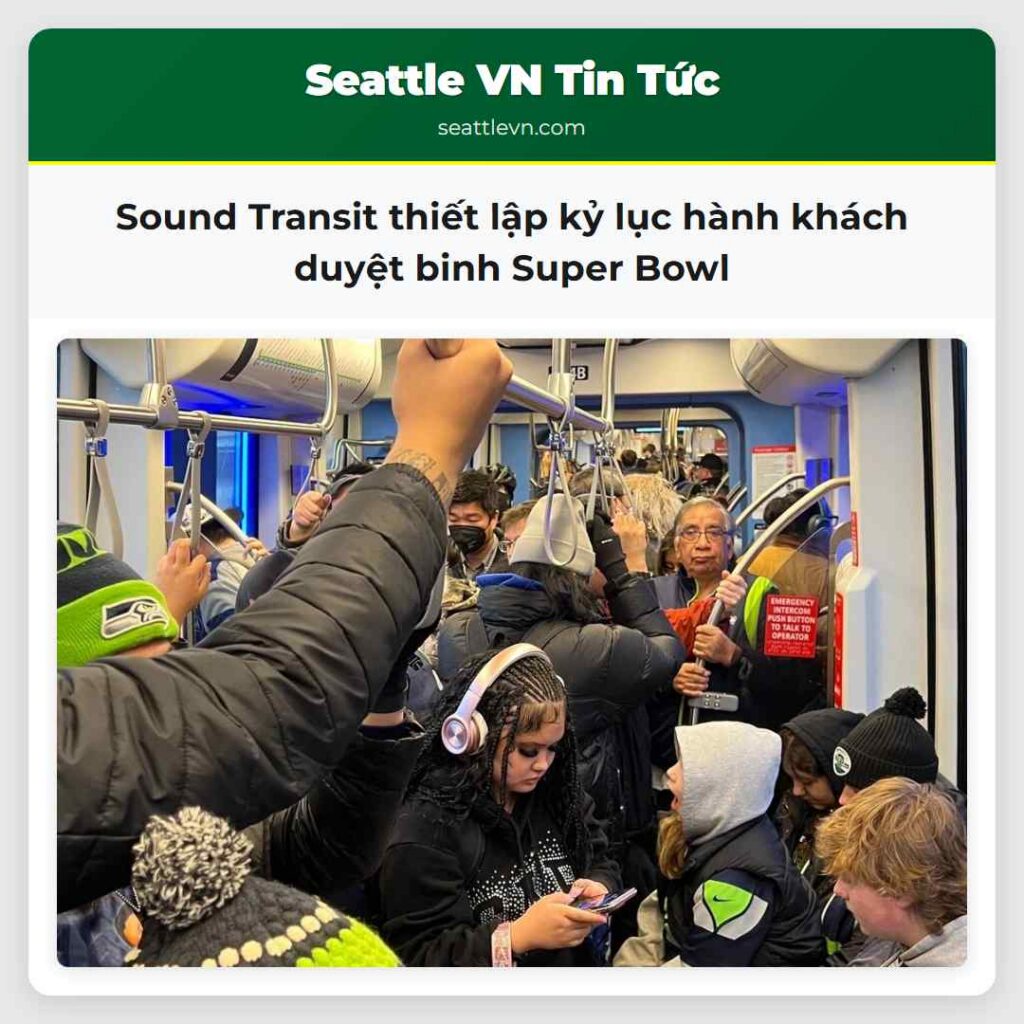 Sound Transit thiết lập kỷ lục hành khách duyệt