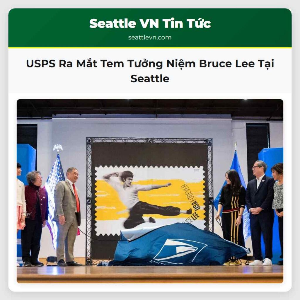 USPS Ra Mắt Tem Tưởng Niệm Bruce Lee Tại Seattle