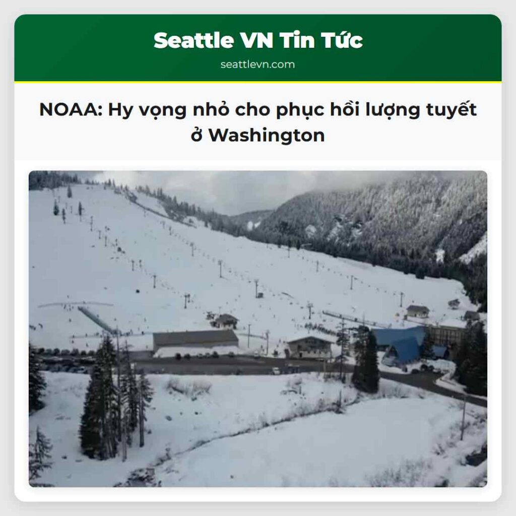 NOAA: Hy vọng nhỏ cho phục hồi lượng tuyết ở